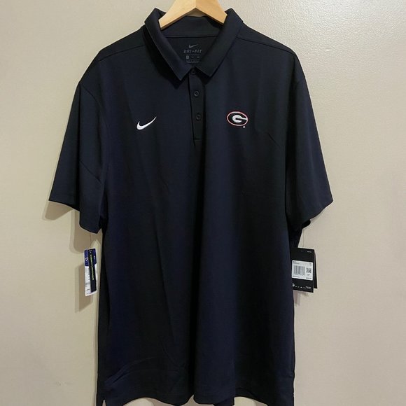 Nike Georgia Bulldogs UGA Dawgs Football Dri-Fit Polo Shirt Mens CD5929-010 - Picture 1 of 12